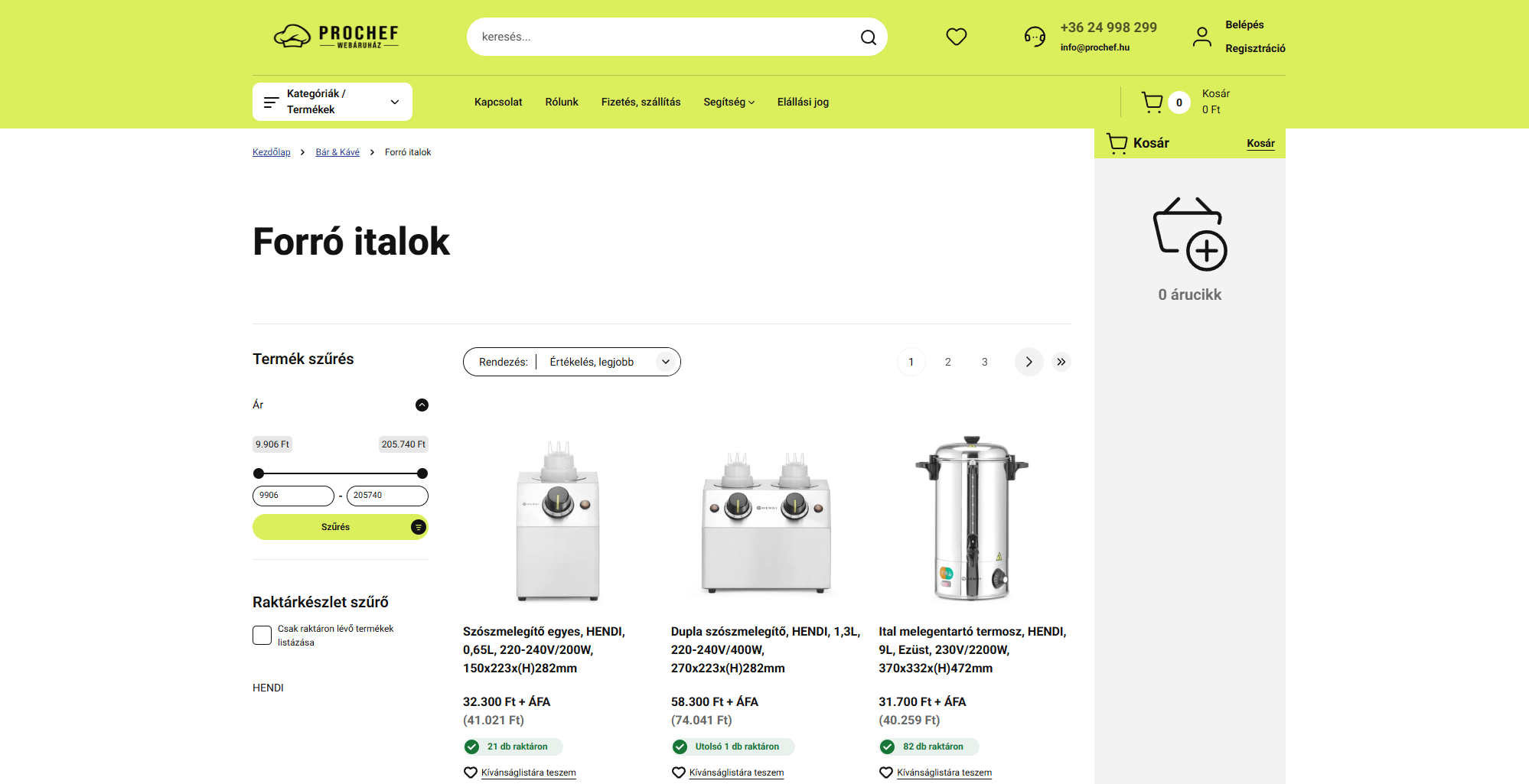 ProChef webshop